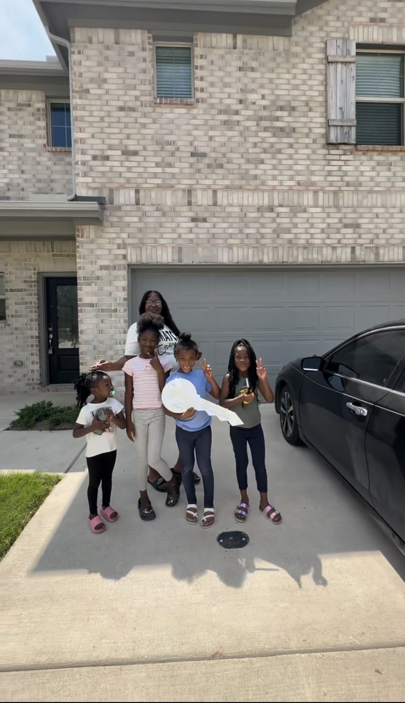 Celebrating at their new home